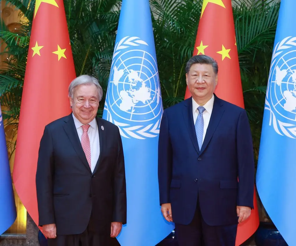 Xi backs stronger UN role in meeting with Guterres